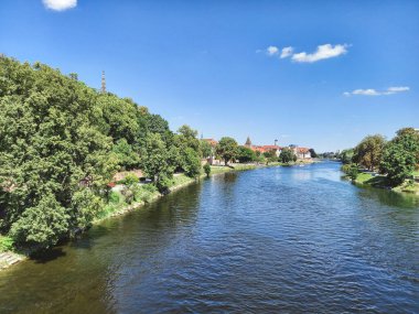 Ulm 'daki Tuna Nehri' nin güzel renkleri 