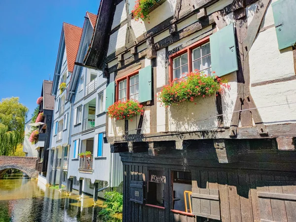 Fassade Des Schiefen Hauses Ulm Deutschland — Stockfoto