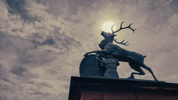 Статуя Оленя Штутгарте — стоковое фото