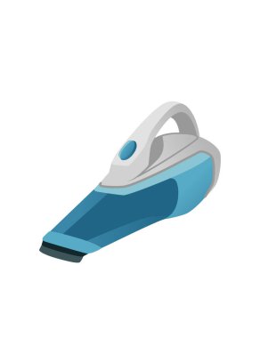 Ev ve araba kullanımı için taşınabilir el süpürgesi klasik tasarım vektörü çizimi