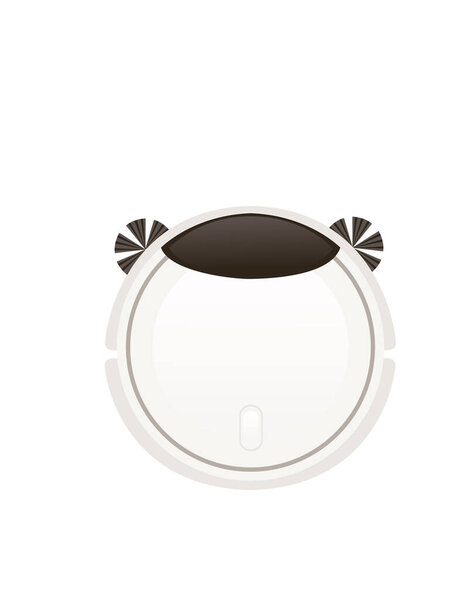 Robot vacuum cleaner for home usage classic design vector illustration