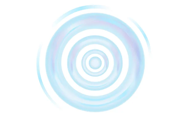 Water Ripple White Background Blue Color Top View Circle Water — Vector de stock