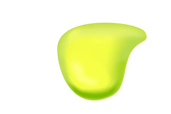Green Slime Spot Toxic Splat Vector Illustration White Background — Image vectorielle