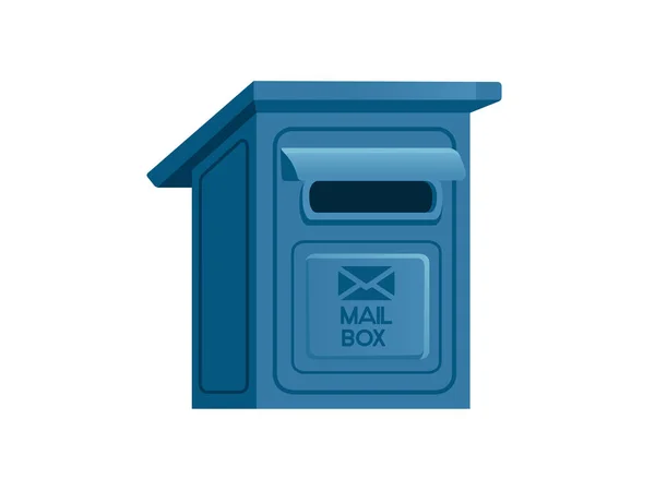 Valentine Kawaii Cute Mailbox Fill Line — Stok Vektör
