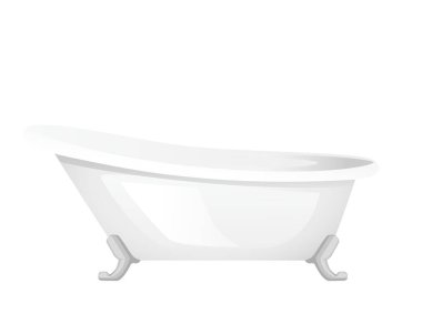 Modern bath vector illustration isolated on white background equipment for bathroom.