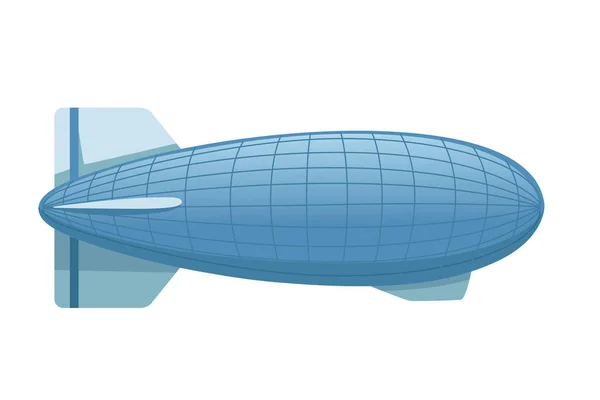 Kommerzielle Luftschiff Blaue Farbe Starre Luftschiff Vektor Illustration Isoliert Auf — Stockvektor