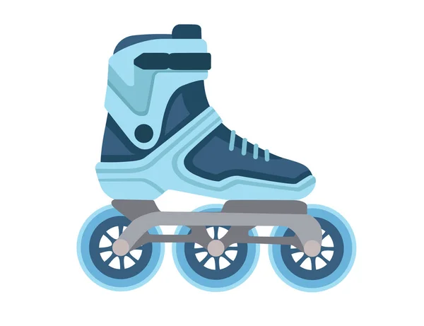 现代设计滚轮溜冰鞋简单的卡通设计矢量图解运动或休闲设备隔离在白色背景下 — 图库矢量图片
