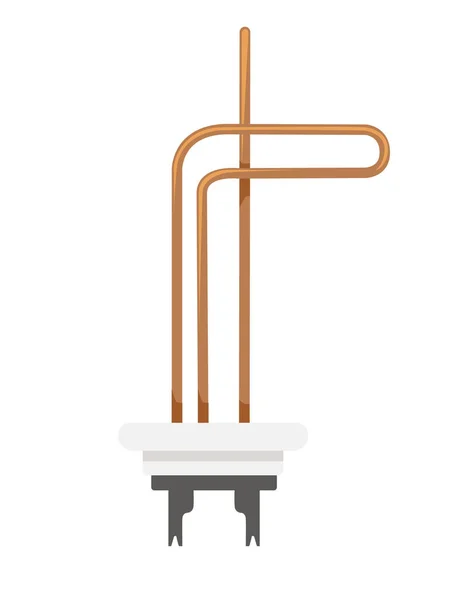 Elemento Calentador Agua Para Ilustración Vectorial Caldera Aislado Sobre Fondo — Vector de stock