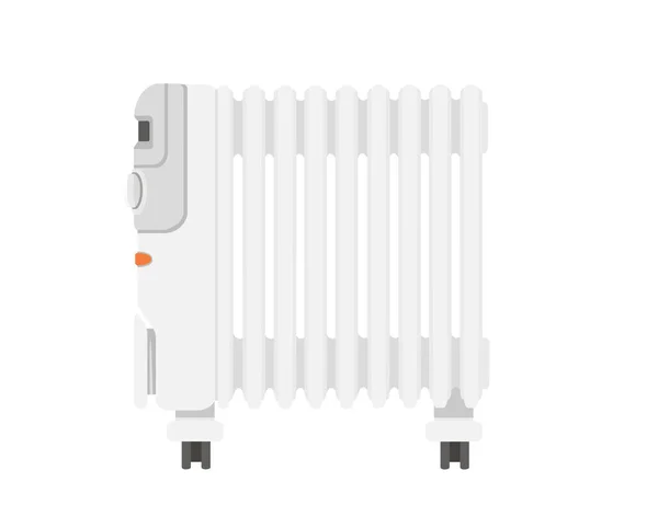 Calentador Aire Portátil Doméstico Sobre Ruedas Convector Eléctrico Ilustración Aislado — Vector de stock