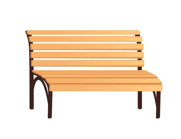 Banco Madera Con Patas Acero Muebles Parque Aire Libre Vector — Vector de stock