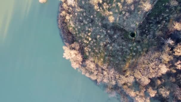 Uitzicht Vanuit Lucht Van Bovenaf Gedurende Dag Prachtige Overblijfselen Van — Stockvideo