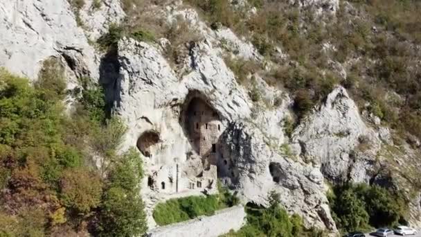 Une Maison Pierre Abandonnée Dans Rocher Construit Moyen Age Comme — Video