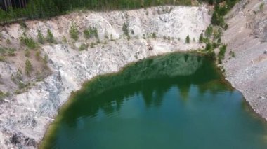 Koyu yeşil göl, kozalaklı 02.