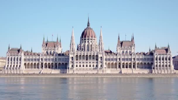 Palazzo Del Parlamento Ungherese Giorno — Video Stock