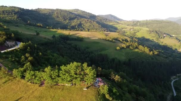 Initial Zipline Base Top Hill National Park — ストック動画