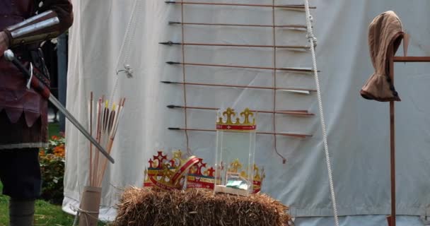 Various Medieval Weapons Haystack Next Tent Mp4 — Video