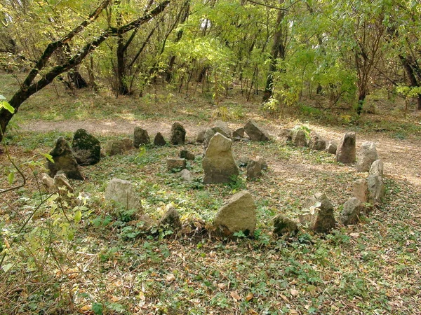 Ancient Scythian Burial Often Found Travelers Southern Part Island Khortytsia — Fotografia de Stock