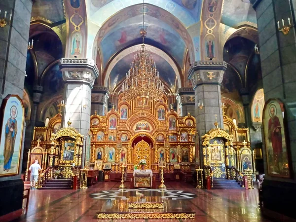 Amazing Beauty Orthodox Icon Painting Ukrainian Churches Impresses Its Brightness — Stockfoto