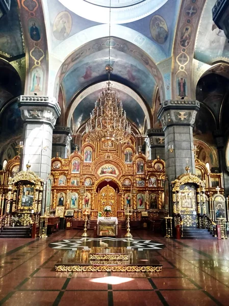 Amazing Beauty Orthodox Icon Painting Ukrainian Churches Impresses Its Brightness — Stockfoto