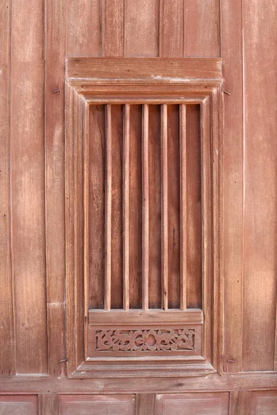 Brown Wood Window Thai Design Window — Stock Photo, Image