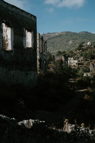 Fethiye, Mugla, Türkiye - 22 Ekim 2021: Karmylassos (Kayakoy), Terk Edilmiş Köy