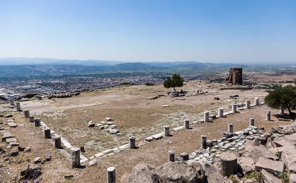 Bergama Izmir Turecko Července 2017 Zřícenina Pergamon Acropolis Starořecké Město — Stock fotografie