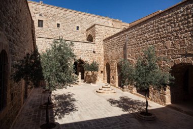 Midyat, Mardin, Türkiye - 15 Ekim 2017: Mor Cebrail Manastırı (Aziz Gabriel, Deyrulumur, Asurlu Ortodoks), Mardin İli