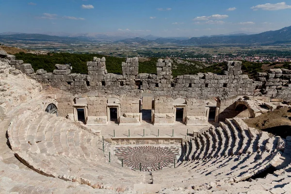 Golhisar, Burdur, Türkiye - 15 Eylül 2019: Medusa mozaiği Kibyra, Türkiye