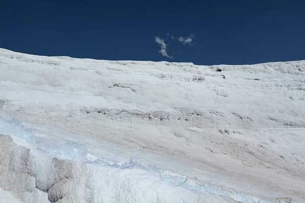 Türkiye 'nin Pamukkale kentindeki travertin teraslarında turkuaz havuzları