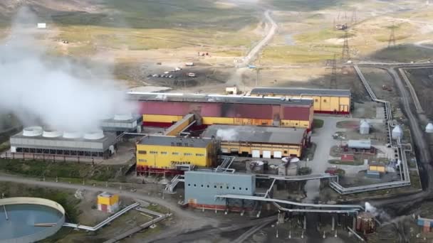 Elektrownia geotermalna w Kamczatce — Wideo stockowe