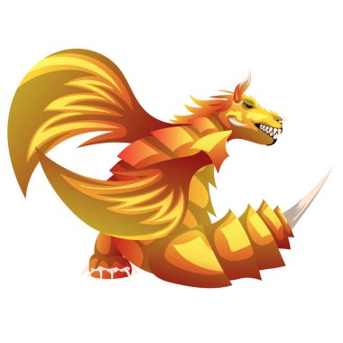 Dikenli ateşli tehlikeli ejderha..