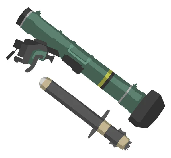 Combate Moderno Atgm Fgm 148 Javelin Com Míssil Armas Antitanque — Vetor de Stock