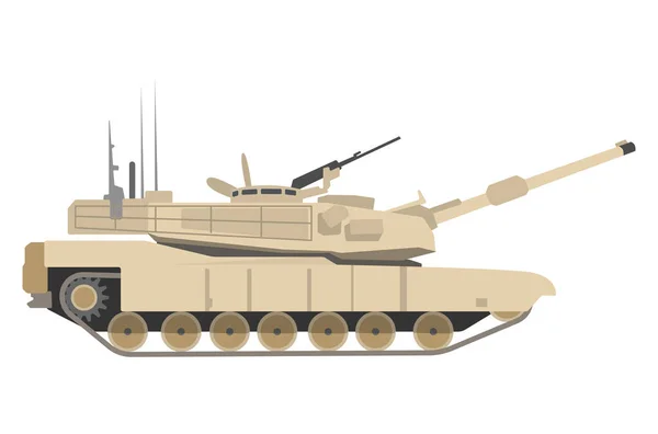 Isolated Realistic Modern Army Main Battle Tank Abrams Heavy Offensive — стоковый вектор