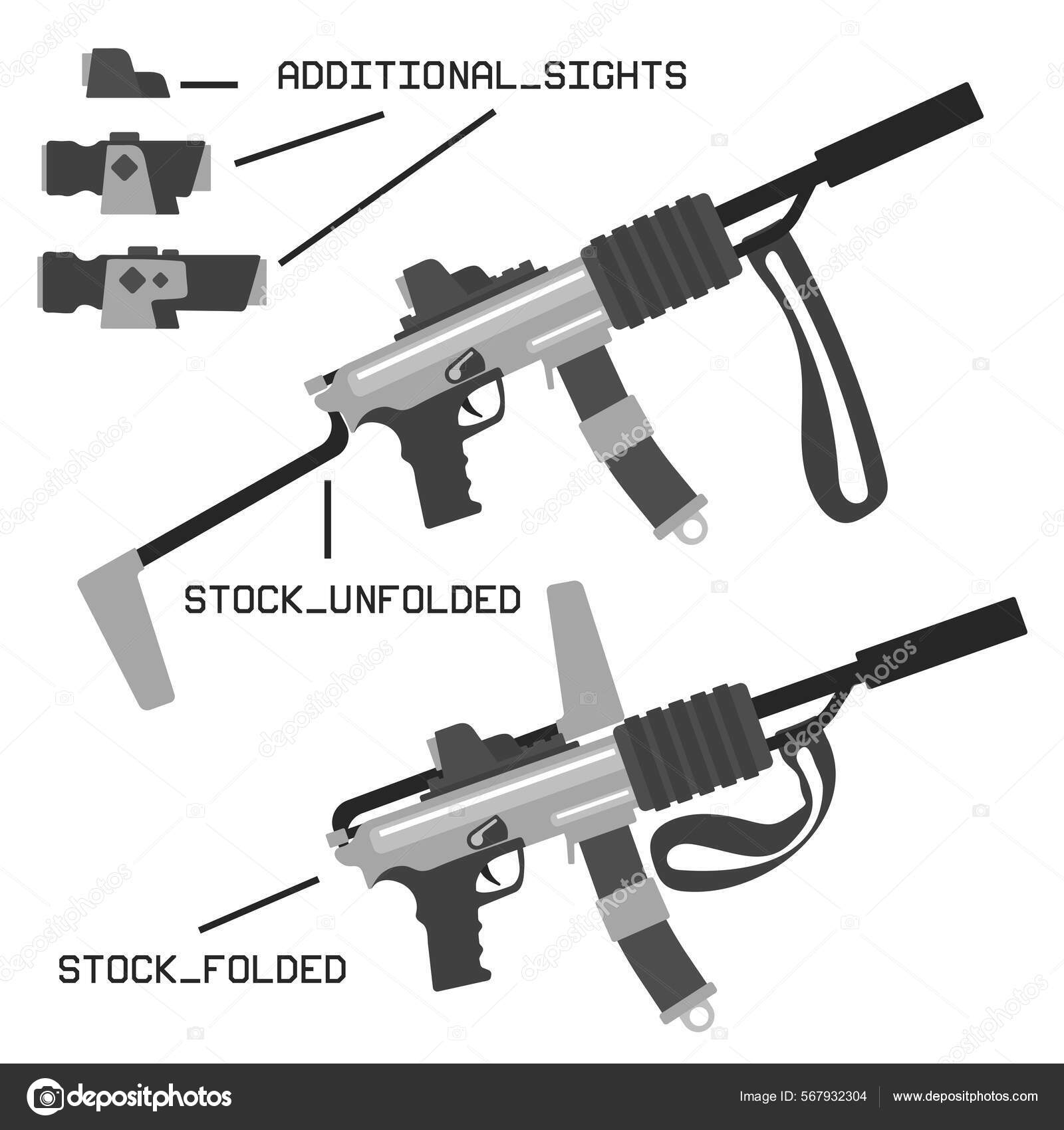 Conjunto de armas realistas