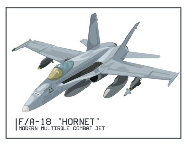 Military American supersonic multirole fighter-bomber. Modern combat aviation. clipart