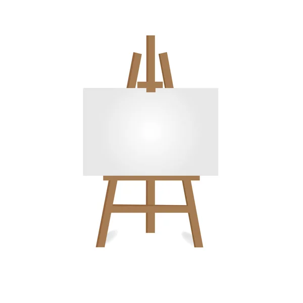 Wooden Paint Board White Empty Paper Frame Art Easel Stand — Stockvector