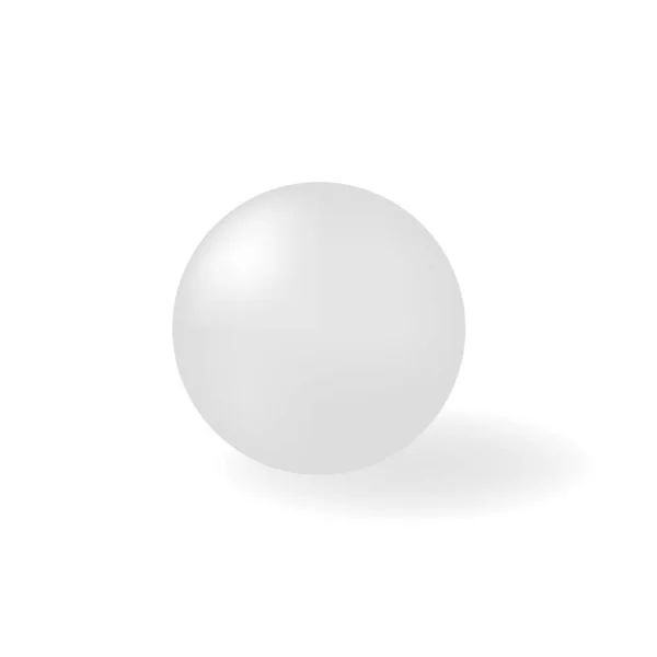 White Ball Shadow Eps Vector Illustration — Stockový vektor