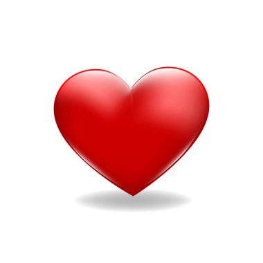 3d rendered heart isolated on white background