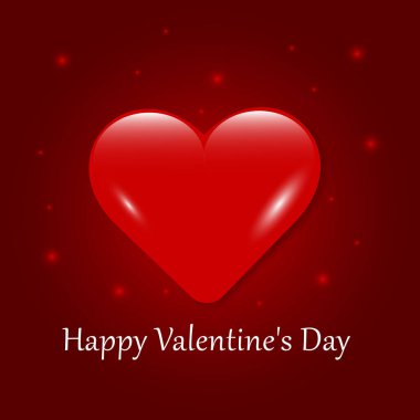 Valentine card with heart. Vector