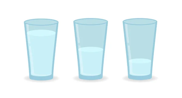 Vector Illustration Glass Water Icon Isolated White Background — Stock vektor