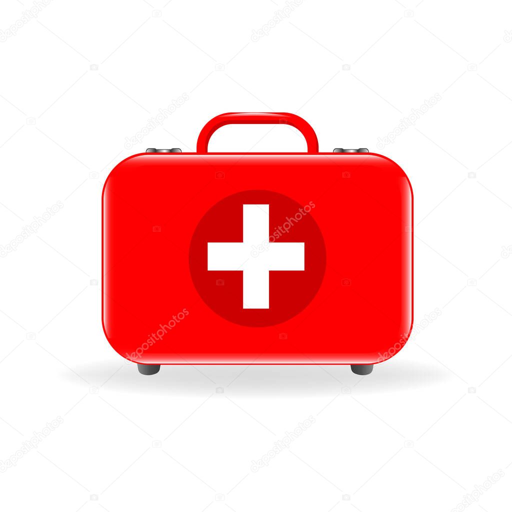 First aid kit illustration design isolated on white background