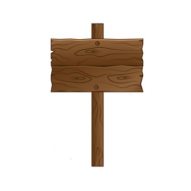 Beyaz arka plan üzerinde izole eski ahşap tabela