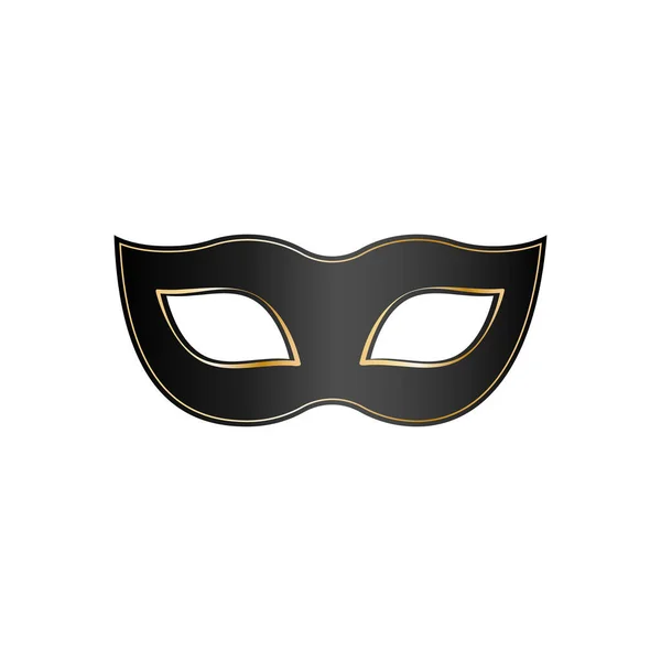 Vektorillustration Der Schwarz Goldenen Maske — Stockvektor