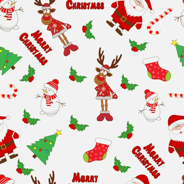 Noel Baba ile vektörsüz desen