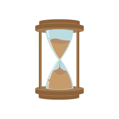 Vintage cam kum saati vektör grafikleri çizimi