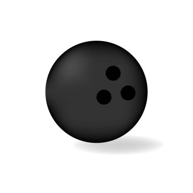 Bowling topu çizimi beyaz arkaplanda izole edildi