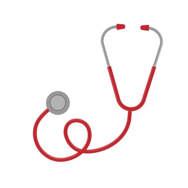 tıbbi steteskop ekipman simgesi izole edildi, vektör