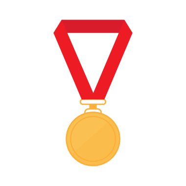 Madalya ödülü altın izole edilmiş ikon vektör illüstrasyon tasarımı