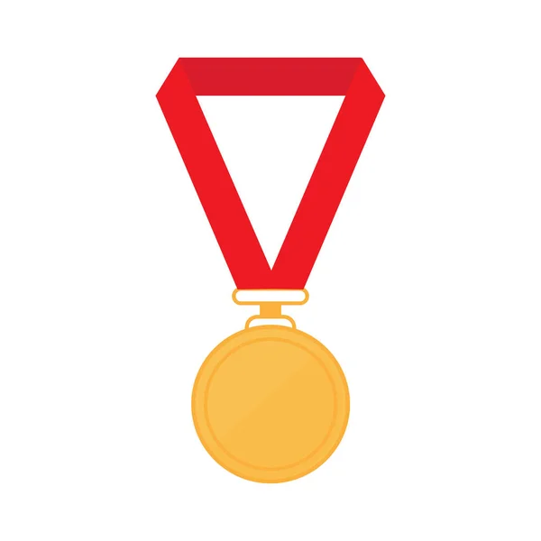 Medaile Ocenění Zlaté Izolované Ikony Vektor Ilustrace Design — Stockový vektor