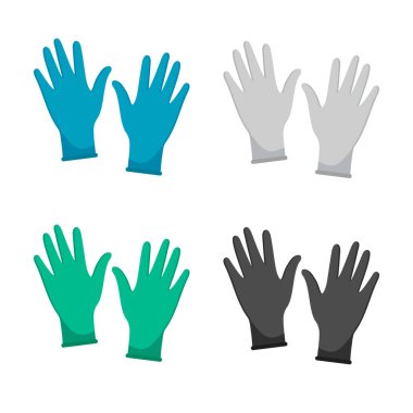 Renkli çizgi film tek kullanımlık nitril eldivenler ayarlandı. Saç boyama için koruyucu giysi